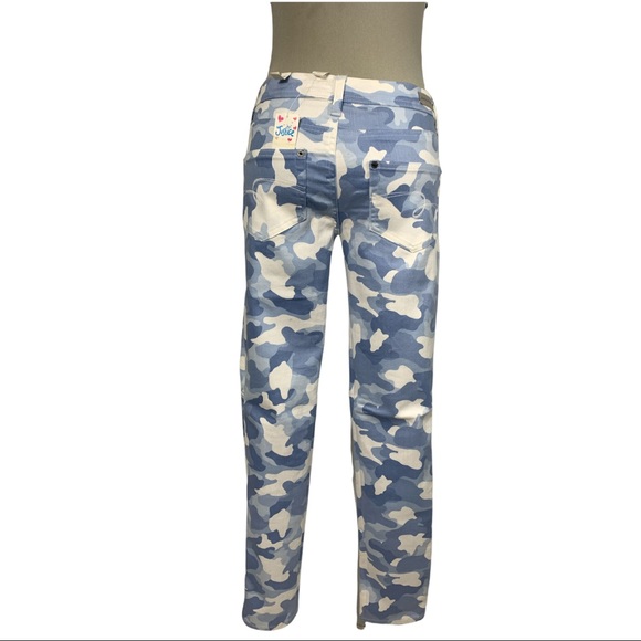 *NEW* JUSTICE Premium Jeans White & Clear Blue Straight - Picture 7 of 13